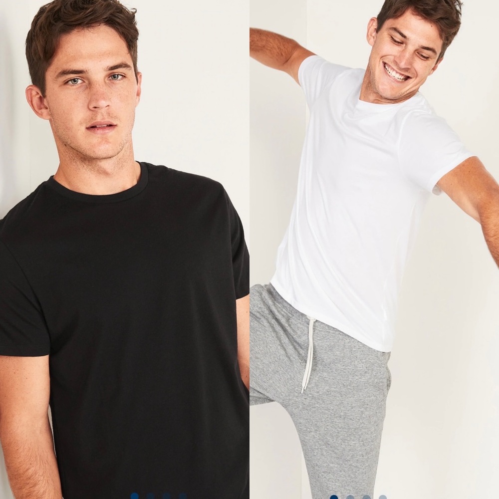 Mens Black & White T-Shirt: L - Brand New!